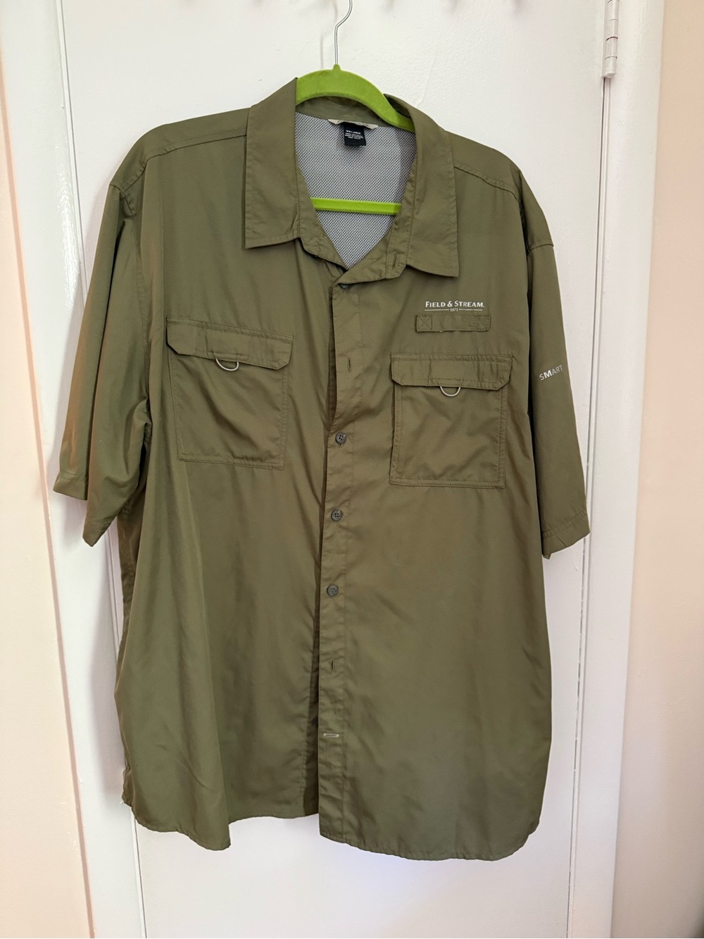 Field & Stream Olive Short-Sleeve Lightweight Fishing Shirt